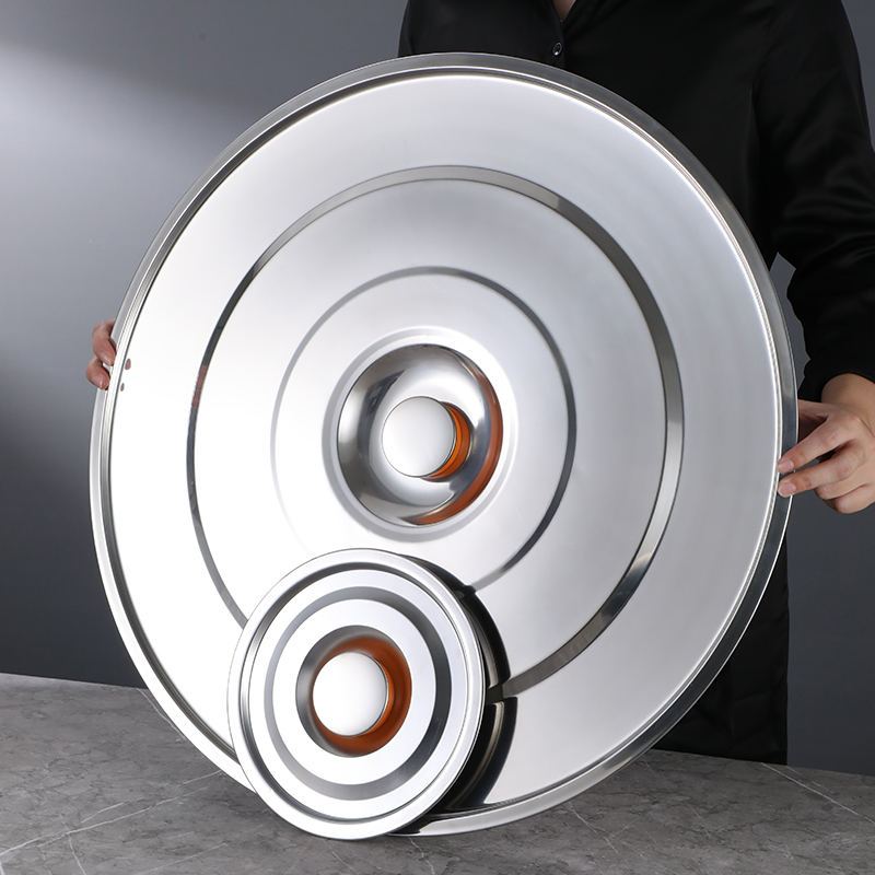 通用大号不锈钢加厚圆形平面盖