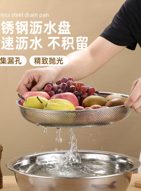 不锈钢沥水盘果盘饺子盘