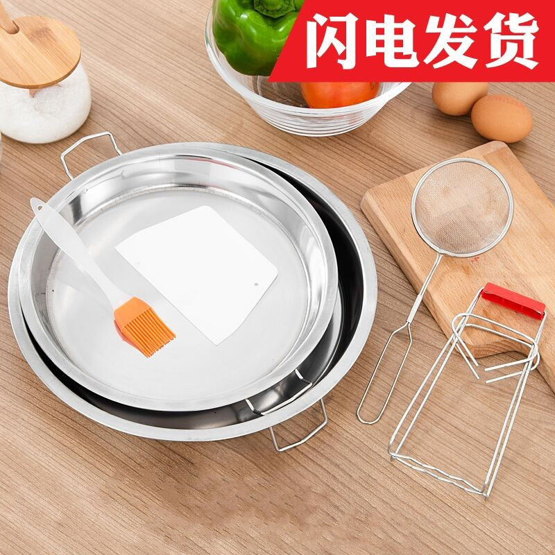 不锈钢蒸凉皮锣锣家用平底盘制作做凉皮盘子的工具罗罗面皮肠粉在类目 餐饮具, 餐具, 盘中 - 来自Buy2taobao.com提供专业的淘宝代购服务