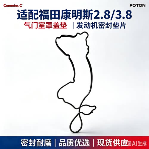 适配福田康明斯ISF2.8/3.8国四国五发动机气门室盖密封垫片品牌