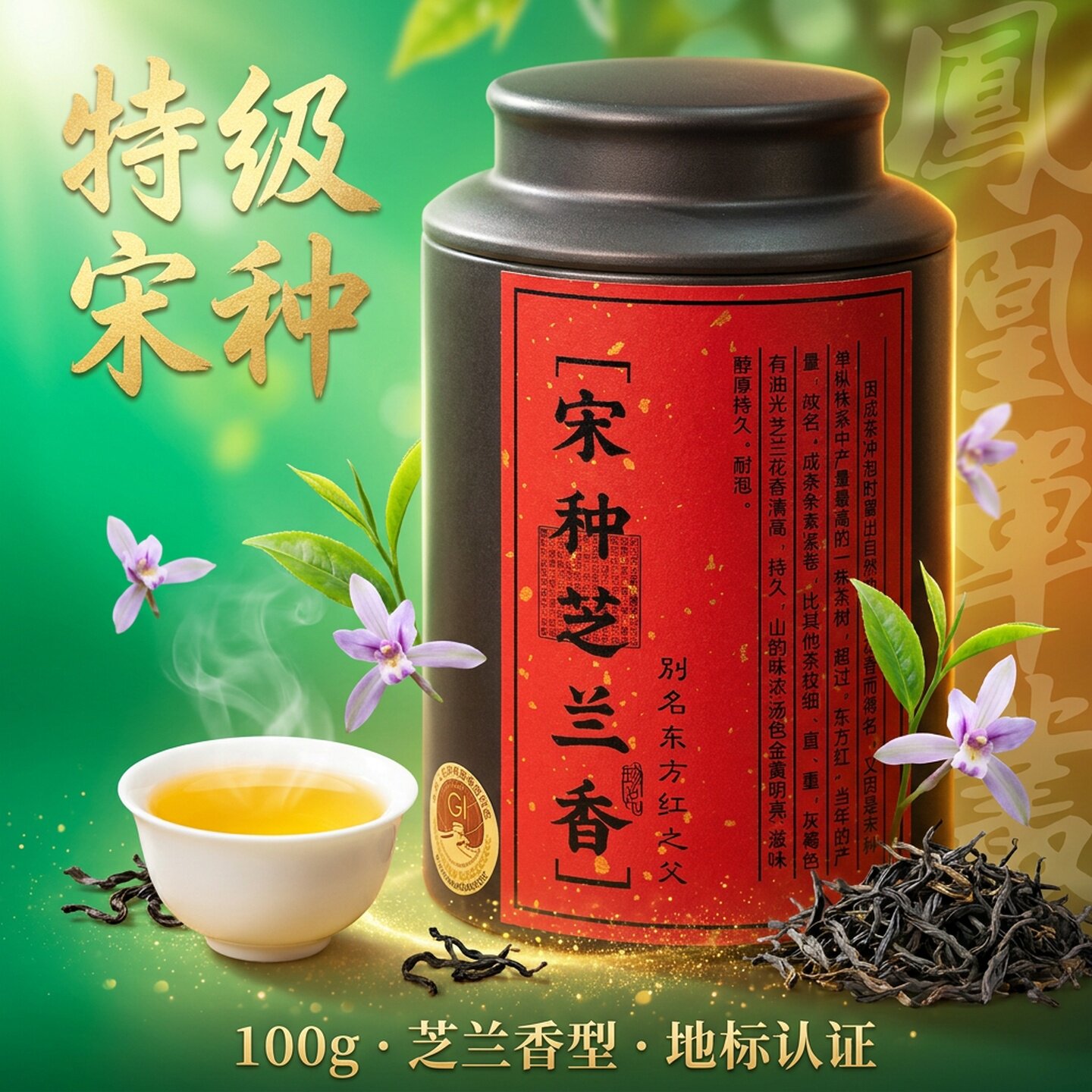 茗凯轩|特级凤凰单枞宋种芝兰香 兰花香乌岽高山单丛高端功夫茶