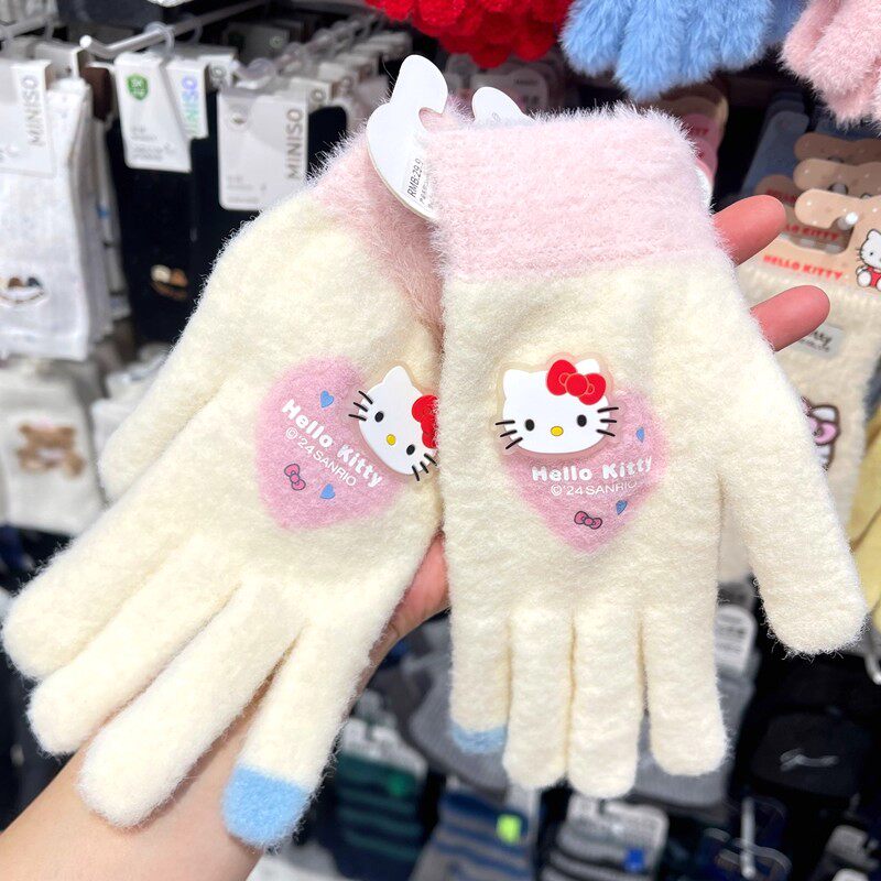 名创优品毛绒女士手套包套手套