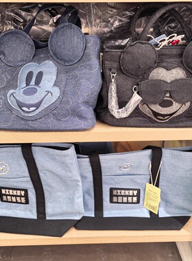 MINISO名创优品迪士尼水洗丹宁米奇系列水洗托 托特包牛仔斜挎手