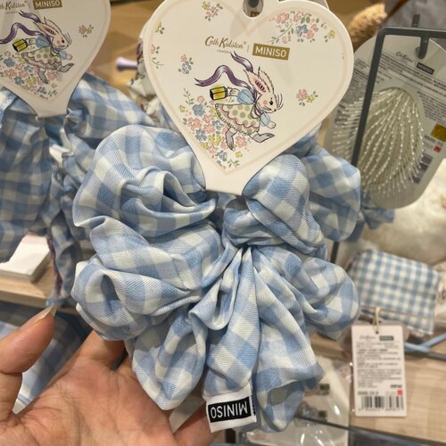 名创优品花园工坊系列蓝格子发绳