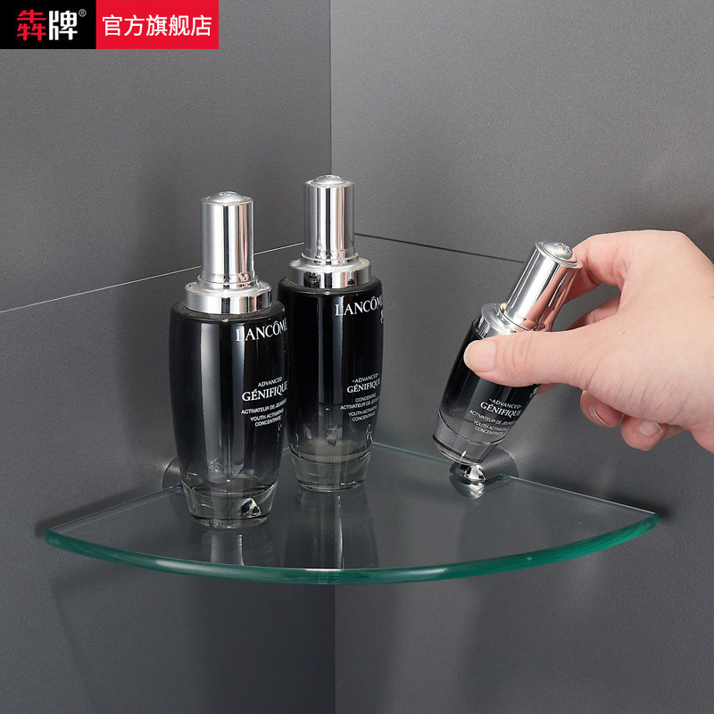 浴室玻璃角架卫生间转角置物架壁挂式单双三层厕所三角形沐浴露架,家装主材,浴室角架,淘宝优惠券,粉丝福利购,淘宝优惠卷