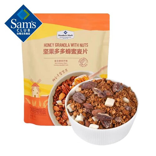山姆代购  Member's Mark 坚果多多蜂蜜麦片 1kg