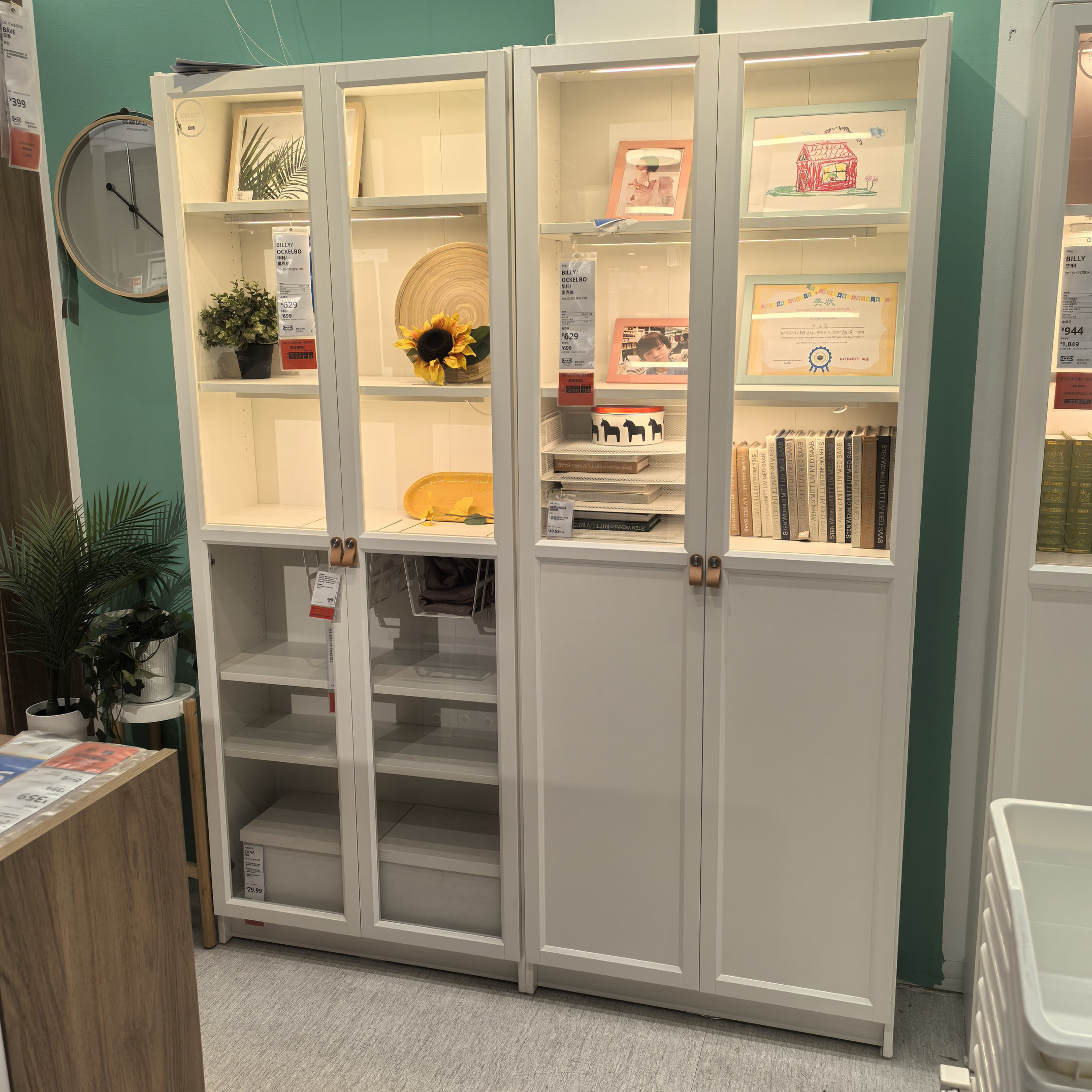 国内代购毕利克伯褐色北欧风书架