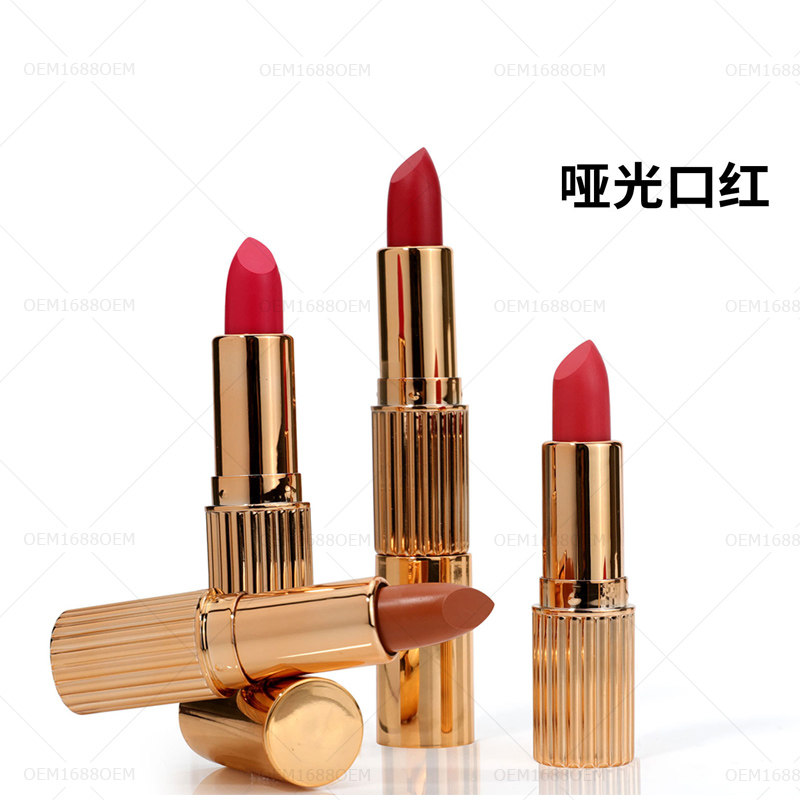 跨境外贸无LOGO口红不掉色不粘杯不沾杯防水不脱色哑光雾面口红