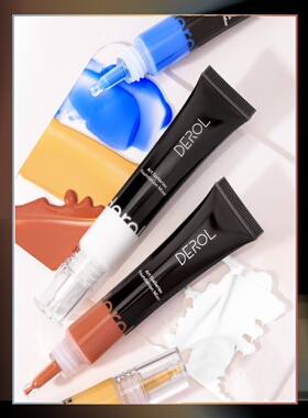 彩色粉底调色液白色调和液修正增白剂黄调节橘蓝色冷暖深浅DEROL