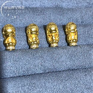 满39.9包邮沙金四不佛配件diy手链手串项链串珠配件