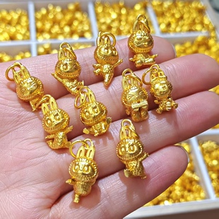 沙金 拉布布瑜伽款吊坠百搭休闲可爱风格diy手链项链小配饰