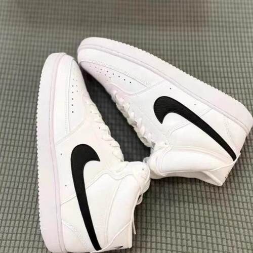 Nike耐克COURT VISION MID男子经典中帮运动休闲白板鞋CD5466-101