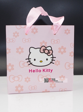 kitty粉红色礼品袋盒子吊坠