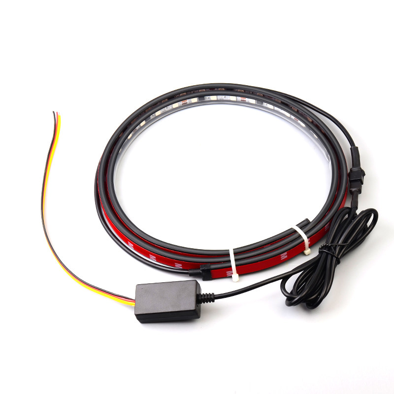 12V-24V通用七彩跑马流水灯条4.2轻卡车中网车顶流光霹雳游侠灯i.