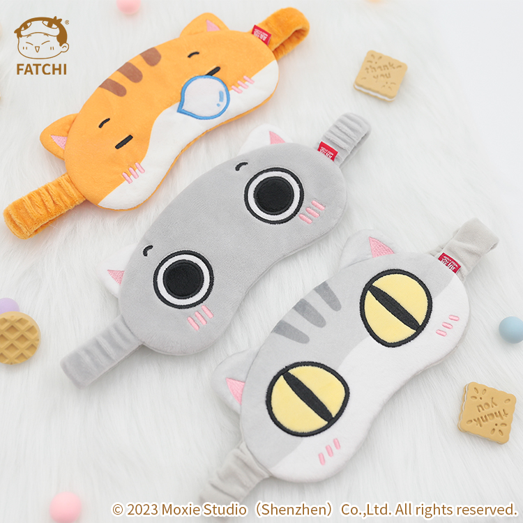 正版现货 如果历史是一群喵眼罩官方周边正品文创瓜子眼罩拉面眼罩年糕眼罩可爱卡通毛绒眼罩遮光