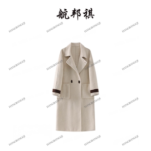 「叙境」赫本风双面羊绒中 长款羊毛大衣 BQJ2512