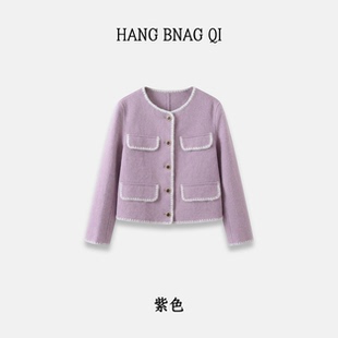 航邦祺小香风单排扣小个子高级感大衣