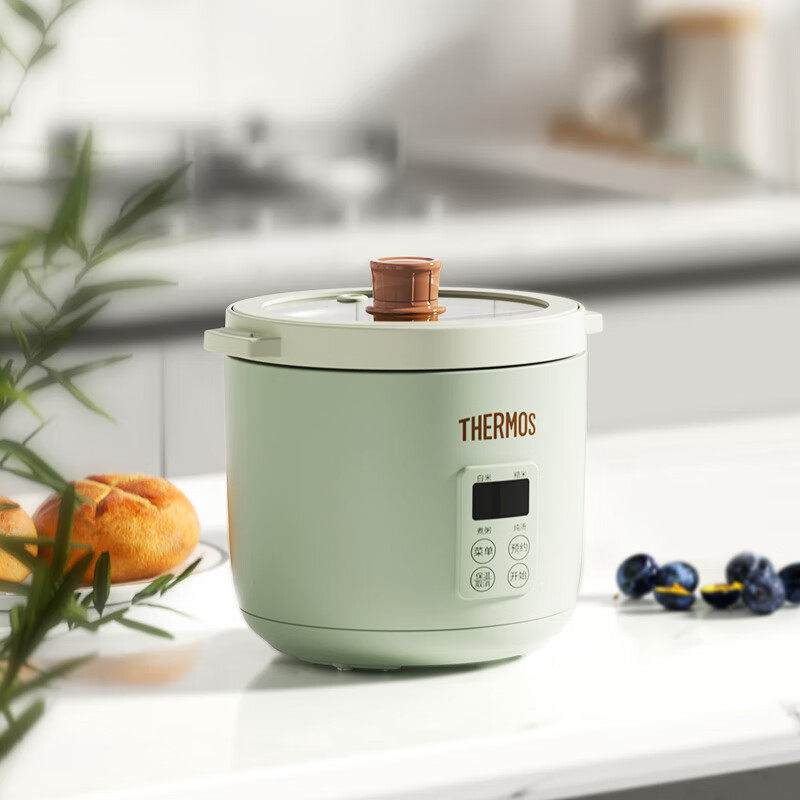 膳魔师迷你电饭煲1.6L家用出租房宿舍小型电饭锅奶绿色 EHA-4113E