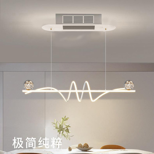 无叶风扇吊灯餐厅灯现代简约智能语音直流变频节能LED吊灯吧台灯