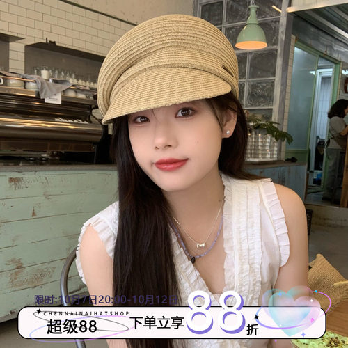 陈奶奶赫本风法式优雅草帽大合集
