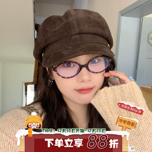 巴黎旧约陈奶奶英伦复古八角帽