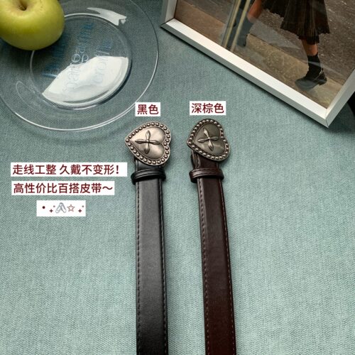 腰精利器！陈奶奶韩系爱心细皮带