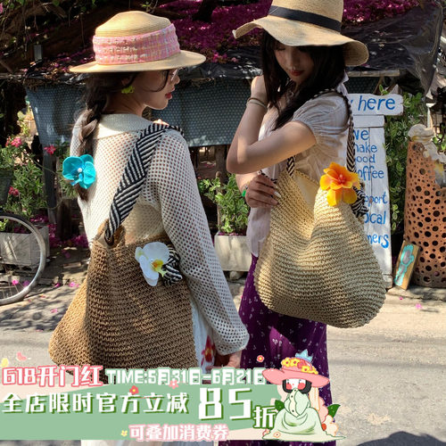 南法假日陈奶奶氛围感草编包