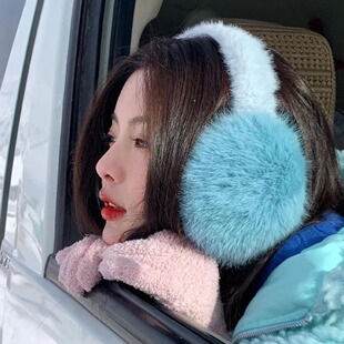 杨超越同款仿狐狸耳罩女冬季可爱毛茸茸护耳暖学生骑车防寒大耳捂