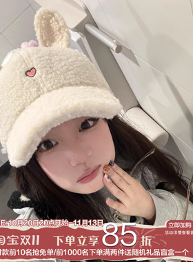 陈奶奶耳朵羊羔绒棒球帽