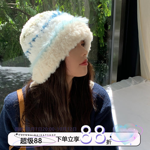 陈奶奶清冷氛围感~毛绒针织帽