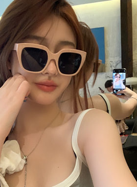 ins韩版方形眼镜遮阳防晒女墨镜
