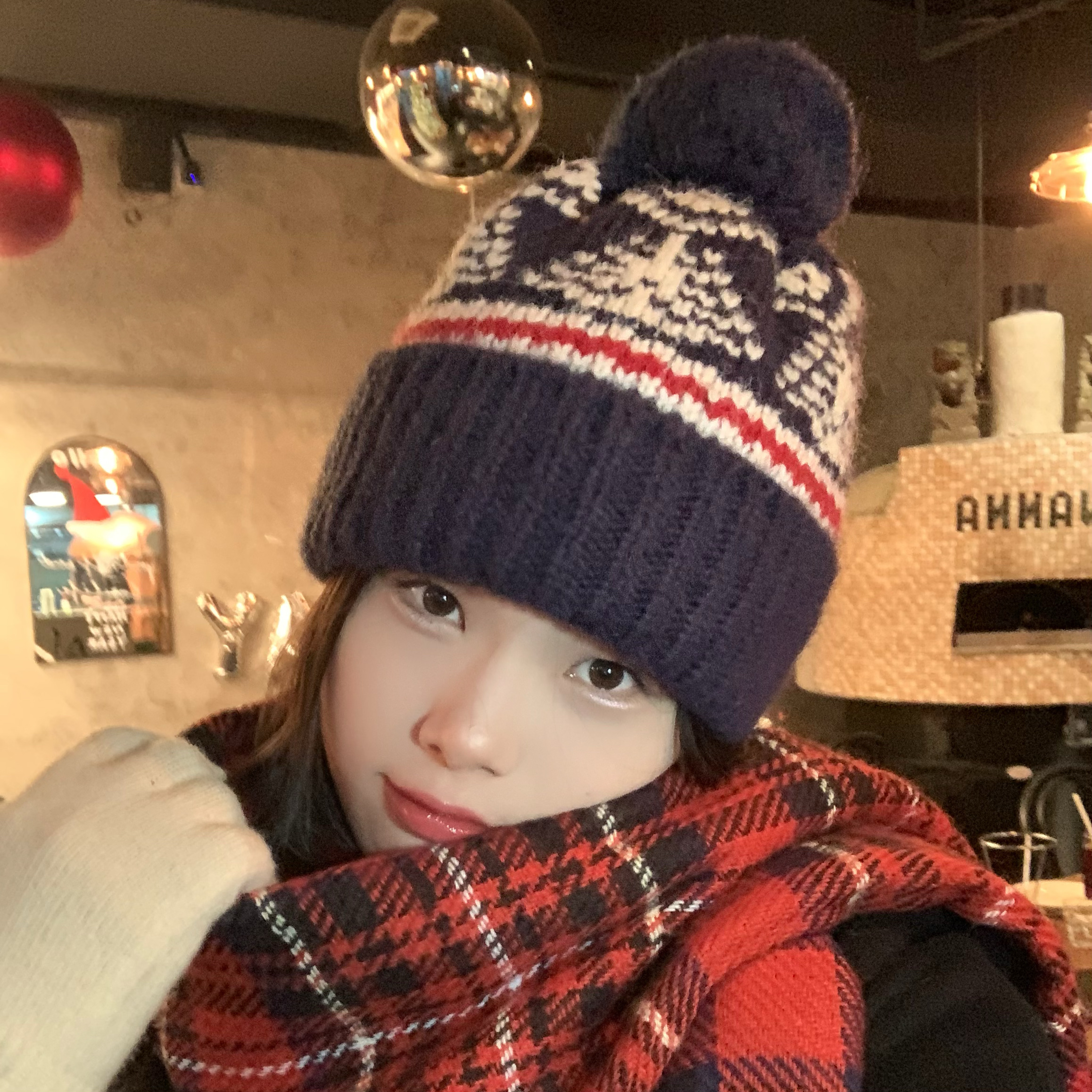 费尔岛冬季ins可爱保暖针织帽