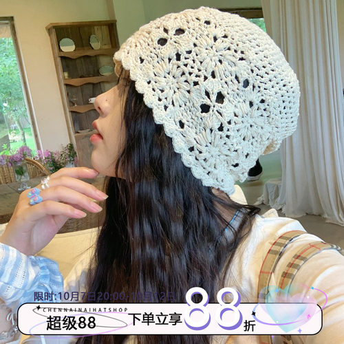 日系复古包头堆堆帽女春秋夏