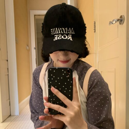 陈奶奶韩版小众字母刺绣棒球帽女