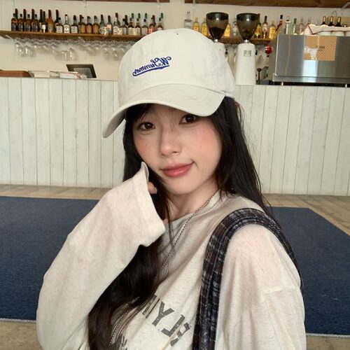 陈奶奶字母显脸小纯棉棒球帽女