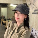 陈奶奶美式交叉绑带报童帽子女四季马术帽时髦铆钉通勤百搭遮阳帽
