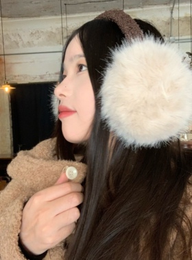 陈奶奶/绒绒暖阳感~冬日氛围感仿皮草毛毛耳罩高级感骑车防寒耳捂