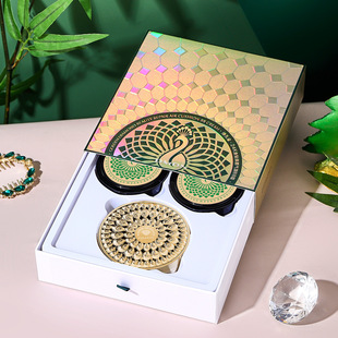 DMDN绿孔雀24K金钻修颜气垫BB霜滋润遮瑕霜美颜裸妆遮瑕修容bb霜