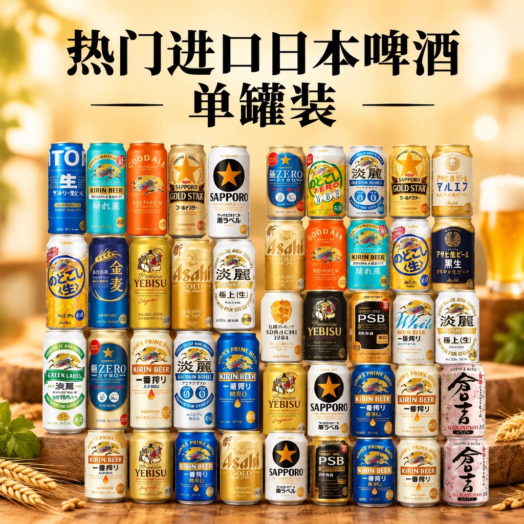 日本啤酒精酿组合单罐自选350/500ml罐三得利三宝乐朝日啤酒蛋糕
