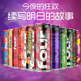 美国进口四洛克鸡尾酒果味预调配制酒微醺烈性酸甜695ml聚会原装