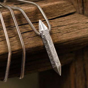 「顺风顺水」S925纯银吊坠项链高级感霸气吊坠潮牌百搭小众痞帅男