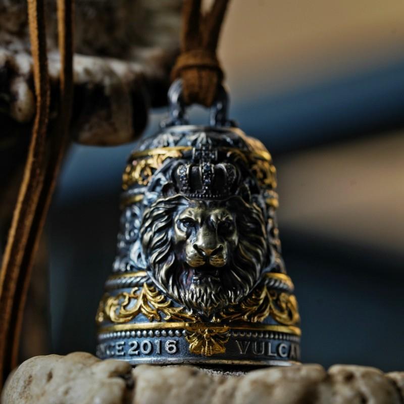 伏尔甘铃铛白铜狮王吊坠驱魔铃