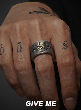 荷鲁斯上帝之眼戒指欧美复古