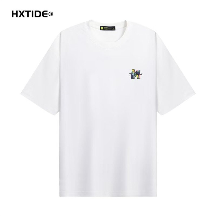HX狐轩男装夏季新品字母印花圆领短袖t恤潮流时尚休闲新款上衣夏
