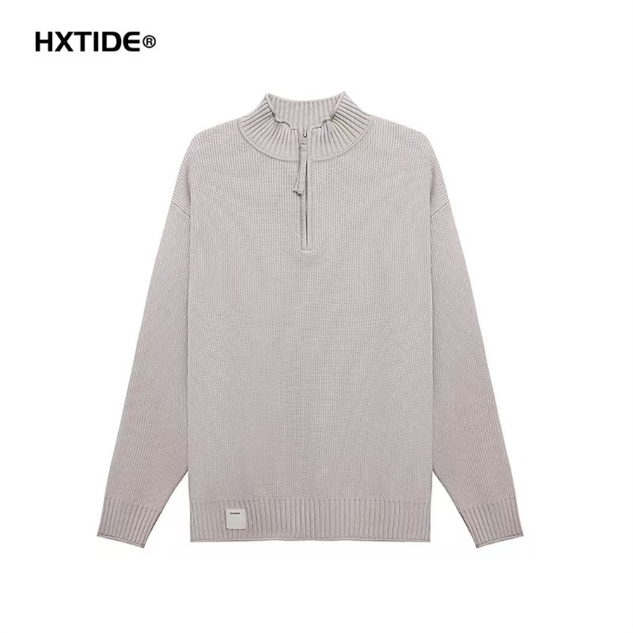 HX狐轩男装秋冬新款圆领毛衫2025年潮流韩版帅气毛衣内塔针织衫潮