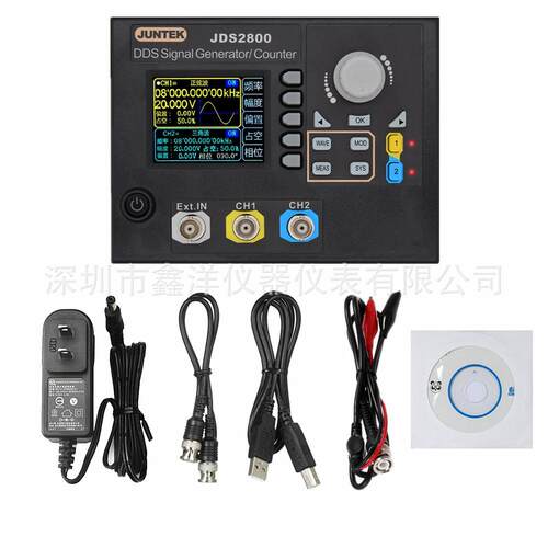 JDS2800/15/40/60MHz镶嵌面板式函数信号发生器DDS双通道信号源