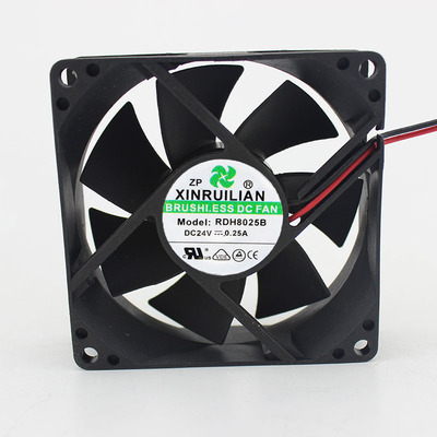 正品XINRUILIAN RDH8025B 24V 0.25A 8CM 8025 变频散热风扇