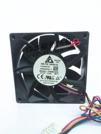 原装台达 FFB0812EH-BE1T DC12V 0.80A 四线8CM 8025 pwm 风扇