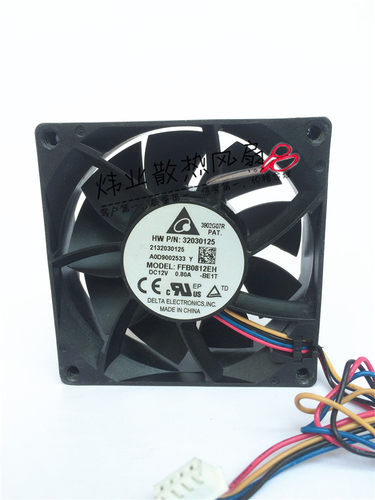 原装台达 FFB0812EH-BE1T DC12V 0.80A 四线8CM 8025 pwm 风扇