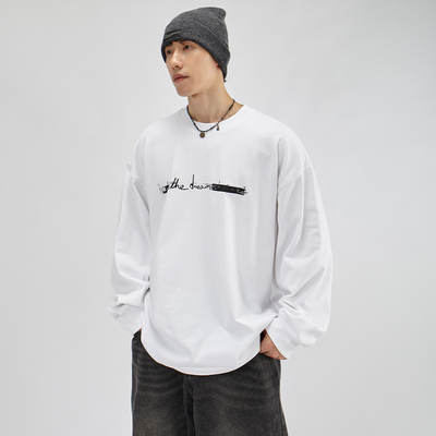 HAMB原创印花宽松长袖青春流行